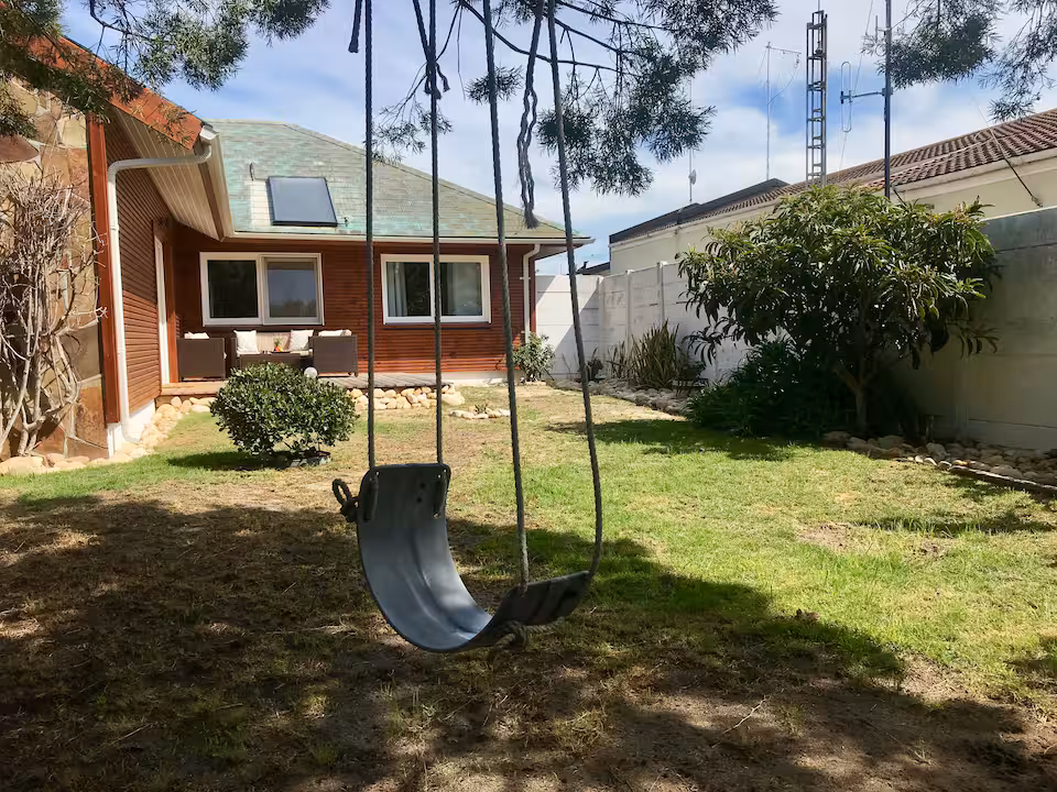 Garden with swing